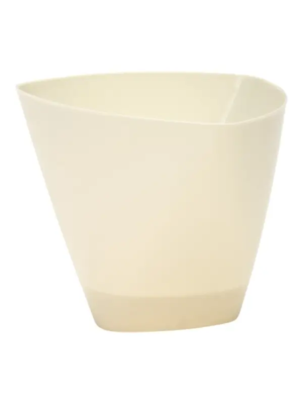 Кашпо с прикорневым поливом 2 л  D-17,3 см, H-15 см молочный "Элеганс"