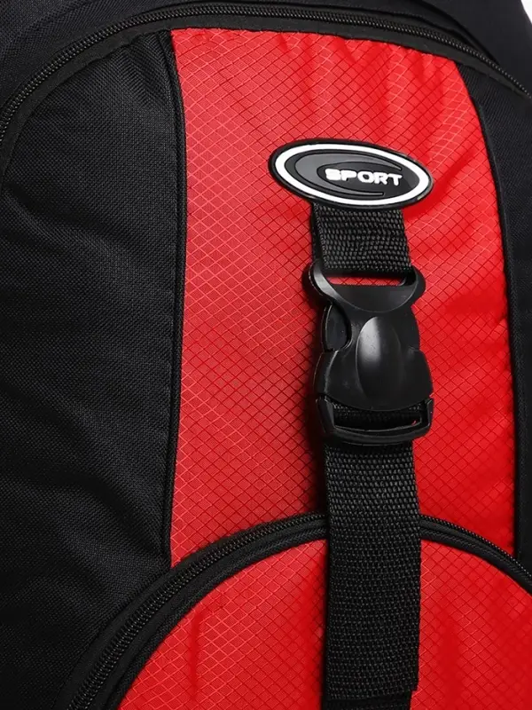 Рюкзак туристический 37 л, с увеличением, карманами, красный