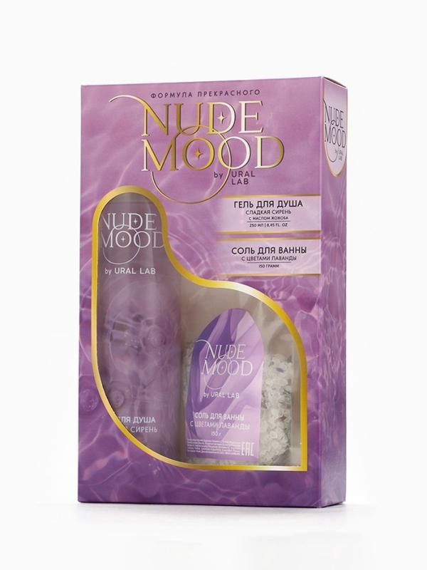 Подарочный набор URAL LAB: гель для душа 250 мл, аромат сирени и соль для ванны с лепестками лаванды 150 г Подарочный набор URAL LAB: гель для душа 250 мл, аромат сирени и соль для ванны с лепестками лаванды 150 г