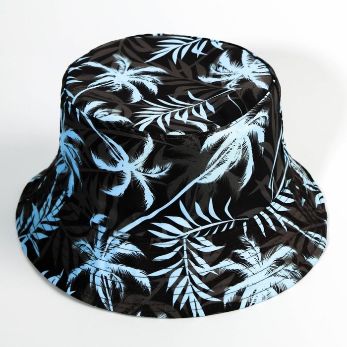 Панама «Пальмы», цвет чёрный