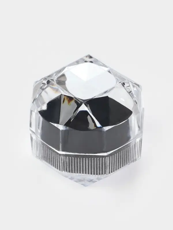 Набор футляров пластиковых 6 шт. под кольцо "Шарик", 4*4*4,5, вставка чёрная (645993)