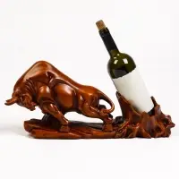 Подставка под бутылку TAKE IT EASY &laquo;Бык&raquo;, полистоун под дерево, 49&times;11&times;22 см
