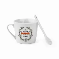 Кружка с ложкой &laquo;Лучшая мама на свете&raquo;, 180 мл, керамика