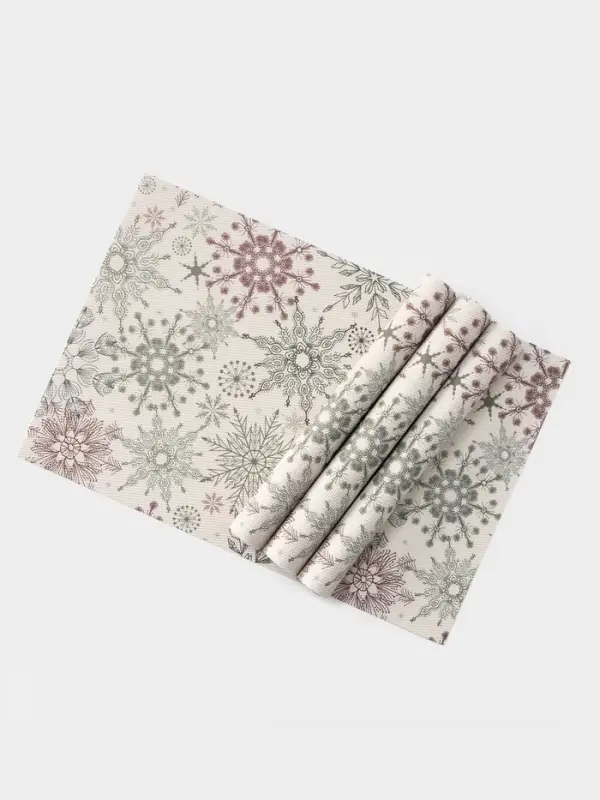 Салфетки сервировочные на стол Доляна &laquo;Новый Год&raquo;, 4 шт., 45&times;30 см, бежевые