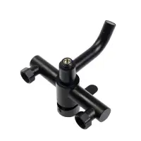 Смеситель для ванны ZEIN Z3491, изогнутый излив, душевой набор, нержавеющая сталь, черный