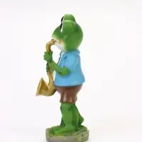 Садовая фигура из полистоуна &laquo;Лягушонок с саксофоном&raquo;, 8.5&times;11&times;25 см, Greengo