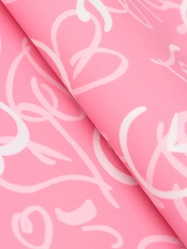 Пленка для цветов, "Сердца", розовая, 57х57 см