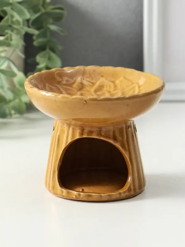 Аромалампа керамика Аромалампа керамика "Лотос" коричневая11,4х11,4х9 см
