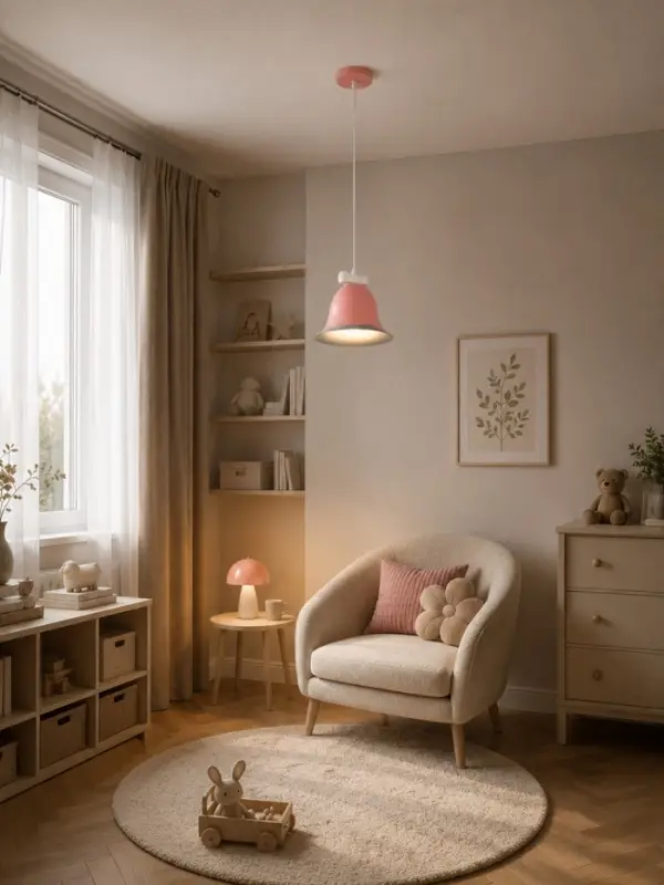 Светильник &laquo;Микки&raquo; Е27 40 Вт розовый белый 23&times;23&times;19-119 см BayerLux