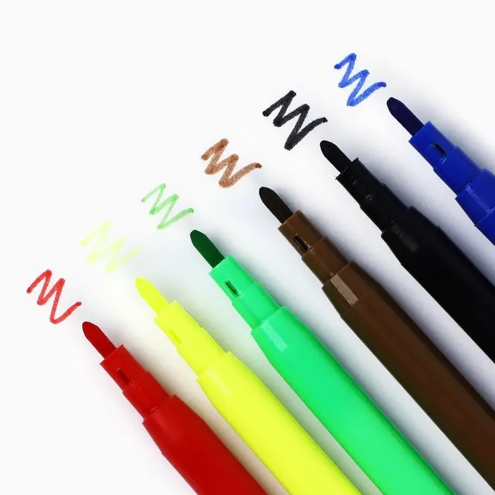 Фломастеры 6 цветов вентилируемый колпачок «Енот» Фломастеры 6 цветов вентилируемый колпачок «Енот»