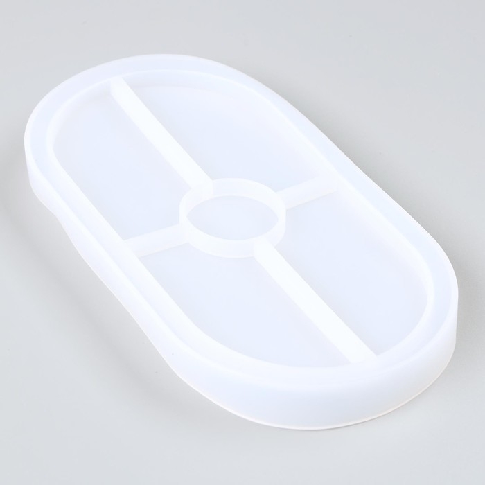 Форма силиконовая универсальная «Овал», размер изделия 9,2 × 17,6 × 1,4 см