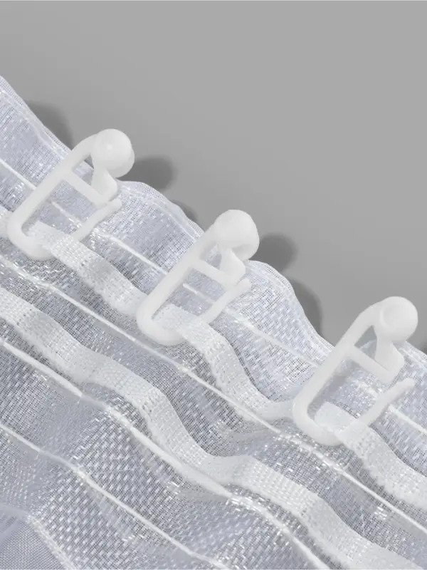 Крючок для штор, ролик с замком, 2.7&times;1.1 см, 20 шт., белый