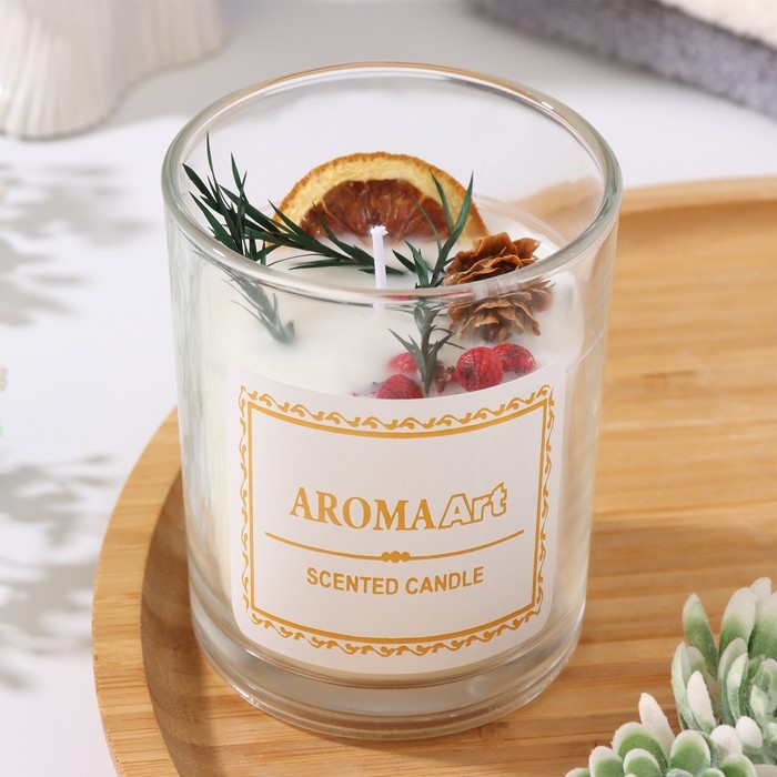 Свеча ароматическая  Свеча ароматическая "Aroma Art", стратсная самба, круглая, 8х10,5 см