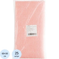 Салфетки хозяйственные SYR нетканое полотно 30х60см 25шт/уп красные 993497