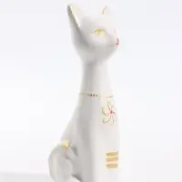 Фигурка декоративная &laquo;Кошка-Нефертити&raquo;, 6.5&times;18 см, белая