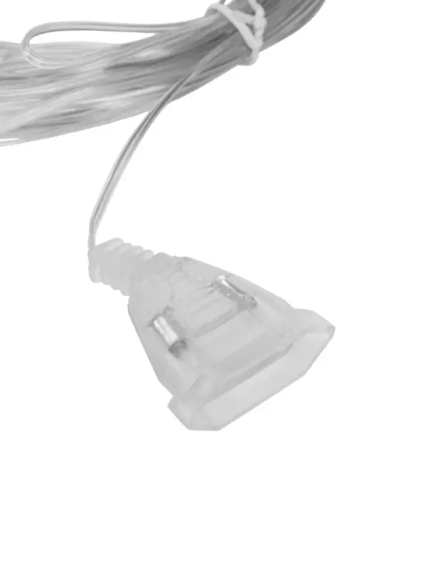 Удлинитель для комнатных гирлянд, 5 м, прозрачная нить, УМС-вилка