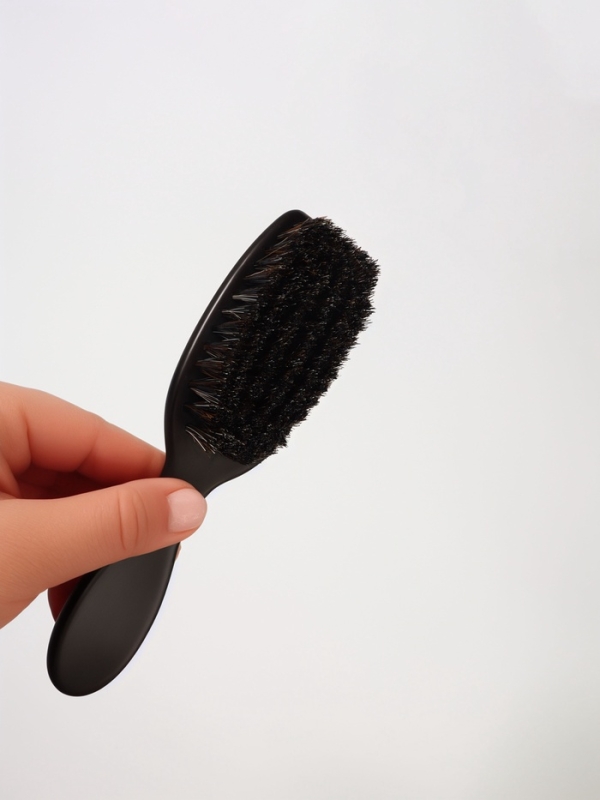 Щетка с искусс щетиной 18*5*2,8см пластик черный пакет QF