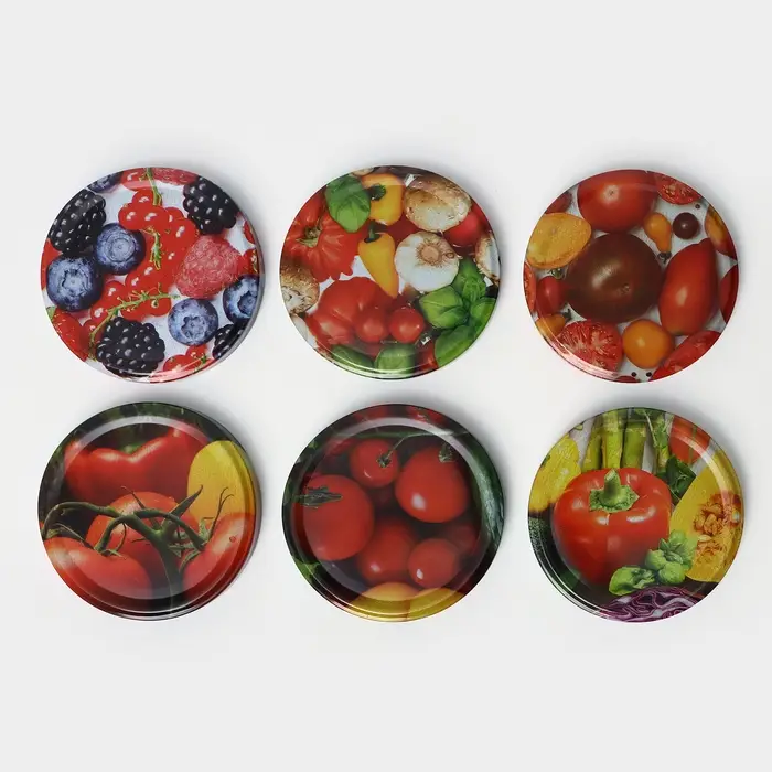 Крышка для консервирования Komfi «Калейдоскоп», ТО-100, жесть, винтовая, лак, литография, фасовка 15 шт., разноцветная Крышка для консервирования Komfi «Калейдоскоп», ТО-100, жесть, винтовая, лак, литография, фасовка 15 шт., разноцветная