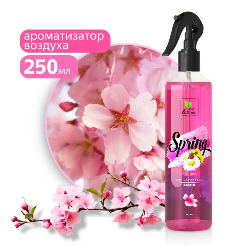 Ароматизатор воздуха "Весна" (триггер) 250 мл. Clean&Green CG8127