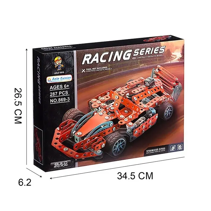 Конструктор металлический &laquo;Машина. Гонка&raquo;, 287 деталей
