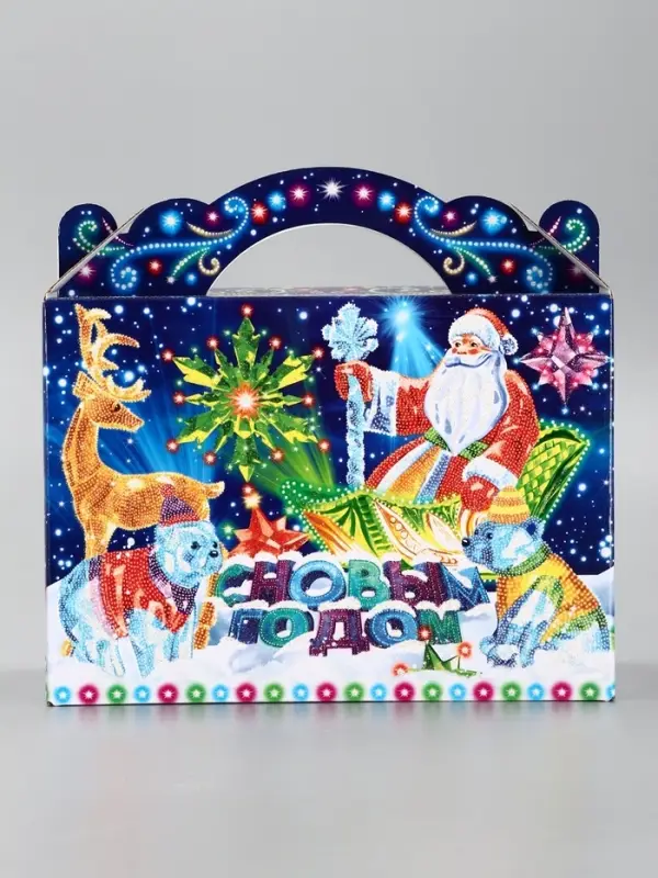 Подарочная новогодняя коробка «Неон», для сладких подарков, 25×12×24 см Подарочная новогодняя коробка «Неон», для сладких подарков, 25×12×24 см