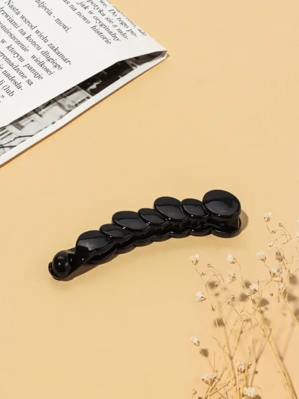 Банан для волос &laquo;Классика&raquo;, овалы, 10 см, чёрный