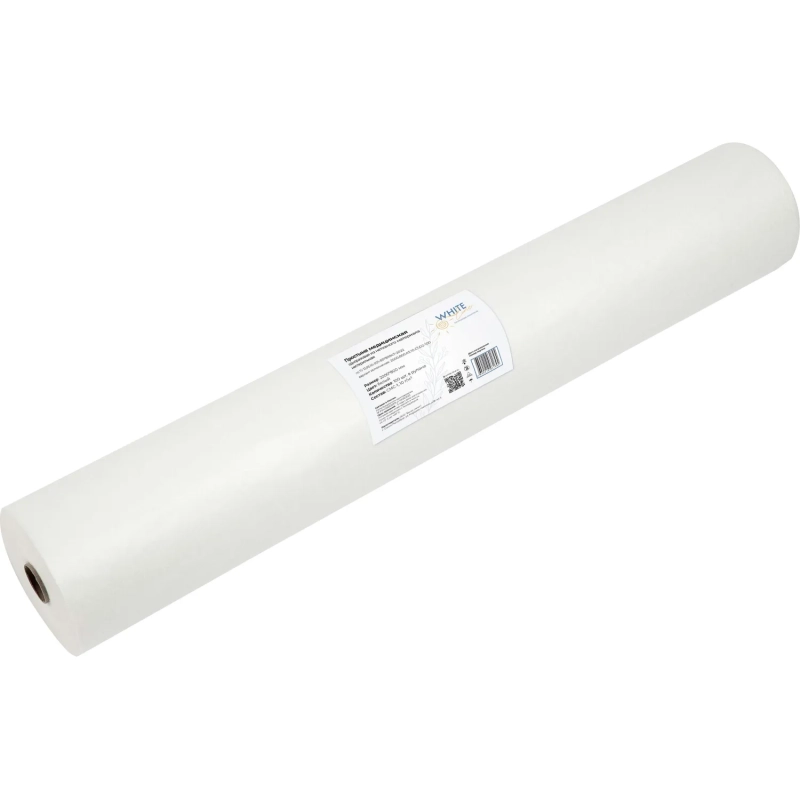 Простыня в рулоне 80х200, белый (100шт/рул), SMS, пл.10, А3, 13075