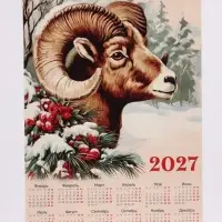 Календарь 2027, настенный, А1 &laquo;Ретро&raquo;