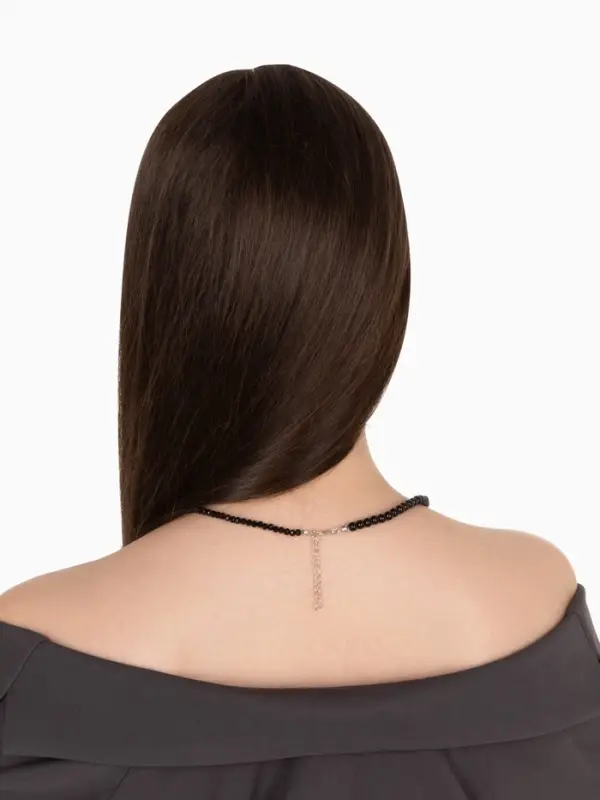 Бусы &laquo;Бантик&raquo;, бусина №4.6, чёрные в серебре, 40 см