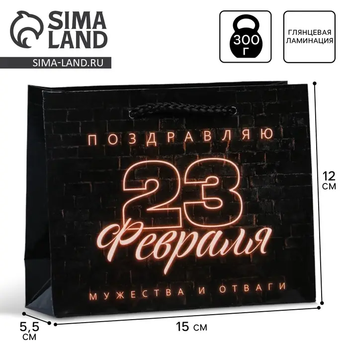 Пакет подарочный ламинированный, упаковка, «С 23 февраля», S 12 х 15 х 5.5 см Пакет подарочный ламинированный, упаковка, «С 23 февраля», S 12 х 15 х 5.5 см