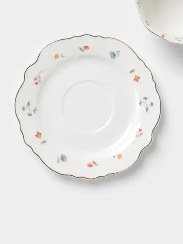 Чайная пара WY Flowers song, фарфор, 220 мл, белая