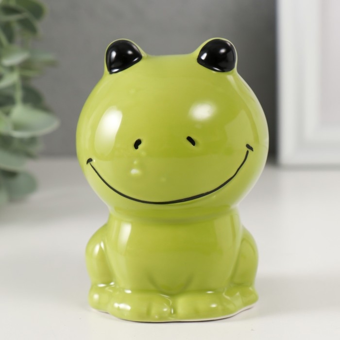 Копилка керамика Копилка керамика "Маленький зелёный лягушонок" 7х6,8х10 см