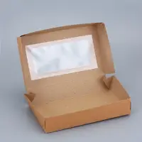 Контейнер навынос, с окном, крафт, 20&times;12&times;4 см