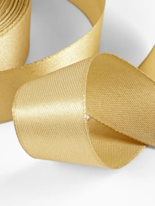 Лента атласная, 25 мм, 23&plusmn;1 м, цвет золотой №204