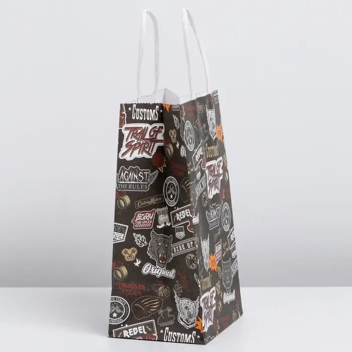 Пакет подарочный крафтовый, упаковка, &laquo;Best&raquo;, 12 х 21 х 9 см