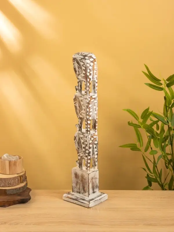 Сувенир «Статуя Слонов», 13×12×58 см, дерево