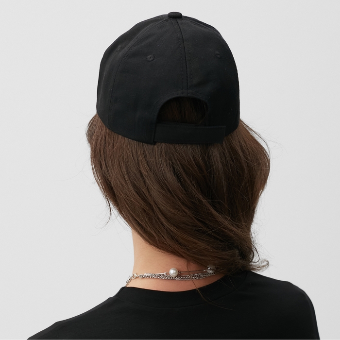 Кепка женская MINAKU с кольцами цвет черный, р-р 56-58