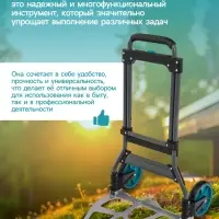 Тележка ручная хозяйственная, двухколёсная, нагрузка до 100 кг, складная, грузовая, Greengo