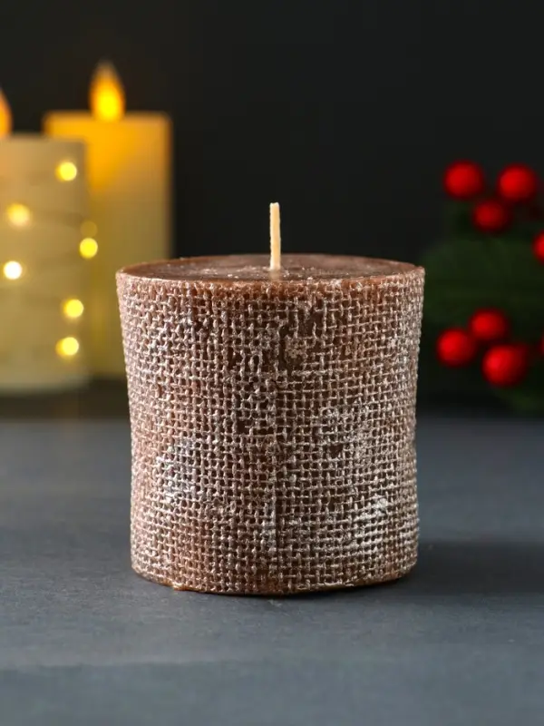 Свеча новогодняя Свеча новогодняя "Лошадь Бохо" 70х75 мм, ЛАК, коричневый