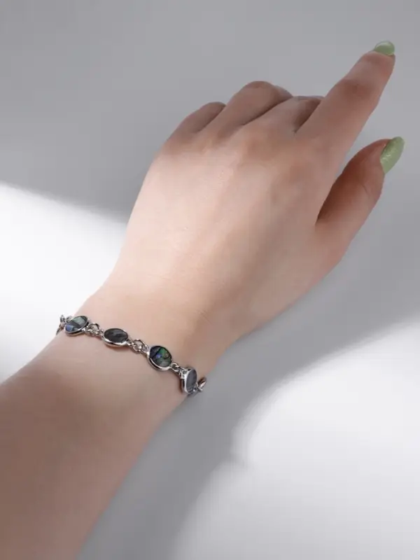 Браслет цепочка &laquo;Галиотис. Круг&raquo;, L=17 см, + удлинитель 5 см, цвет серебро, разноцветный