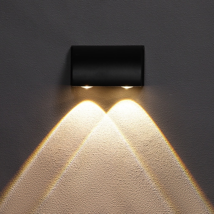 Светильник фасадный «Каскад», FSD-094, 2 Вт, 3000К, 2 луча, IP65, 220 В, металл, черный Светильник фасадный «Каскад», FSD-094, 2 Вт, 3000К, 2 луча, IP65, 220 В, металл, черный