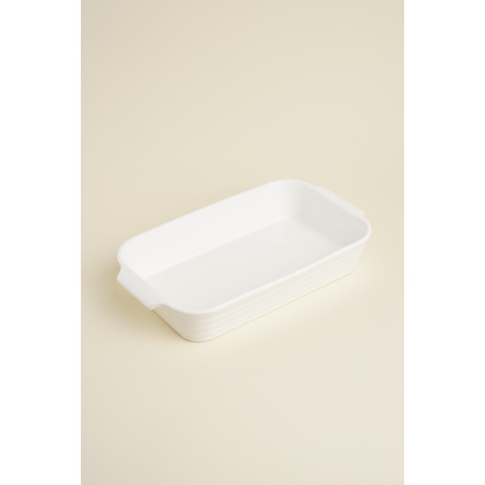 Форма для выпечки из жаропрочной керамики Доляна «Бруно», 2,5 л, 36×20,5×6,5 см, цвет белый Форма для выпечки из жаропрочной керамики Доляна «Бруно», 2,5 л, 36×20,5×6,5 см, цвет белый