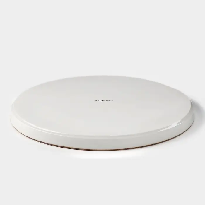 Тарелка с бортиком Magistro &laquo;Церера&raquo;, d=19.5 см, фарфор, белая