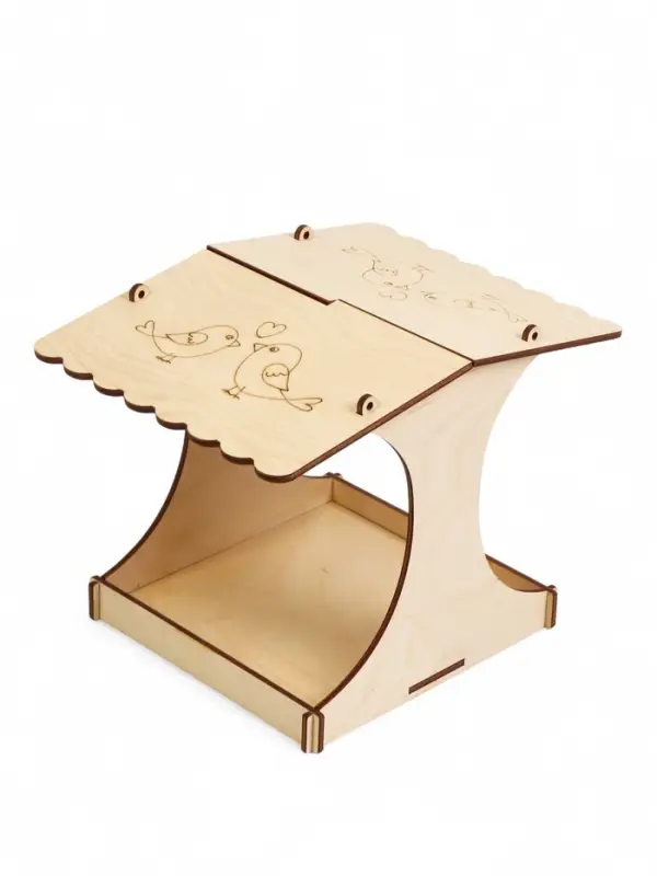 Кормушка - конструктор из ХДФ для птиц &laquo;Синичник&raquo;, своими руками, 24&times;18&times;18.5 см, Greengo