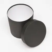 Набор круглых коробок 5 в 1 &laquo;Краски&raquo;, чёрный однотонный, 25&times;25&times;25 - 19&times;19&times;19 см