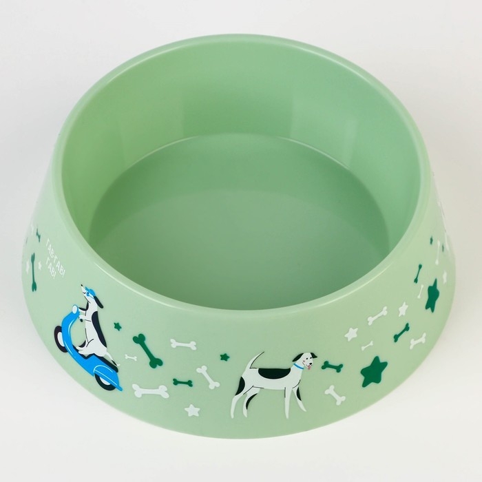 Миска пластиковая &laquo;Гав-гав&raquo;, оливковая, 300 мл