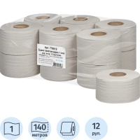 Бумага туалетная д/дисп 1сл серая втор 200ф 12рул/уп_Т-0024/Т-0024А