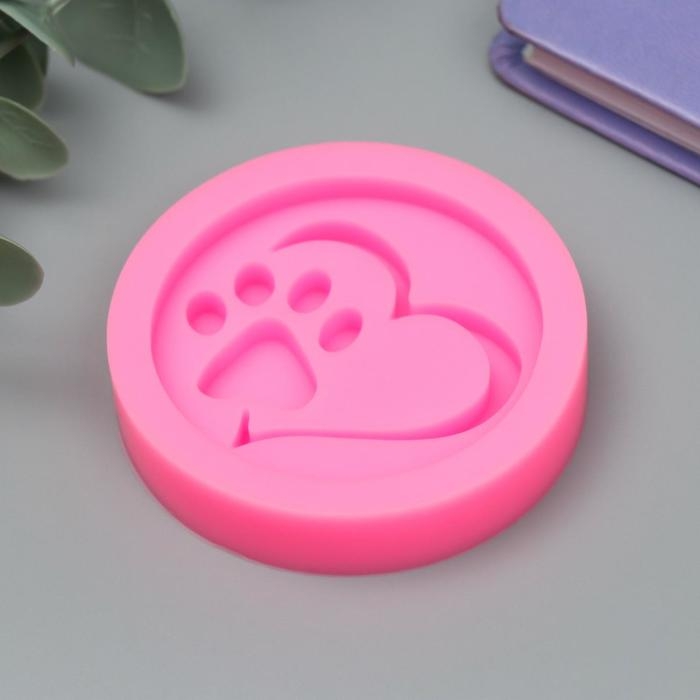 Молд силикон Молд силикон "Сердечко с лапкой"