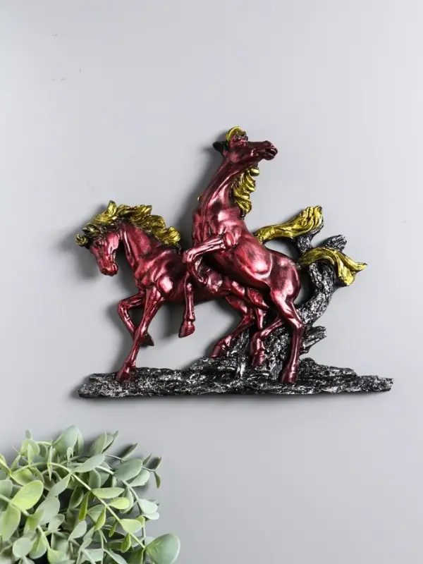 Панно  Панно "Две лошади" 22х19х4 см