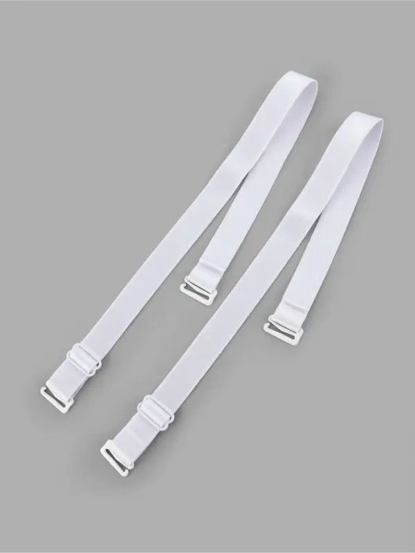 Лямки для бюстгальтера, текстильные, 1.8 см, 45 см, пара, белые